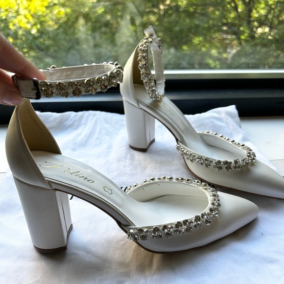Handmade Block Heels with Rhinestones - Picture 6 of 16